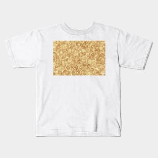 Sweet background made of yellow sugar crystals Kids T-Shirt